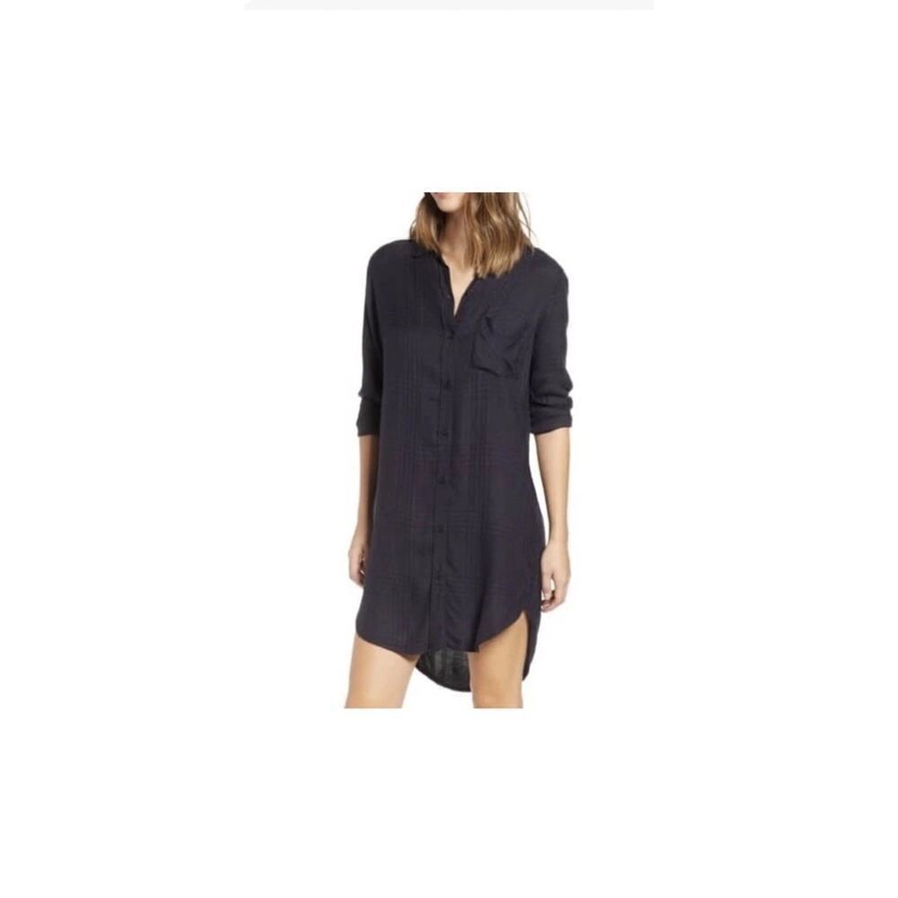 Rails Bianca Shirt Dress Onyx Jet Women's Sz S